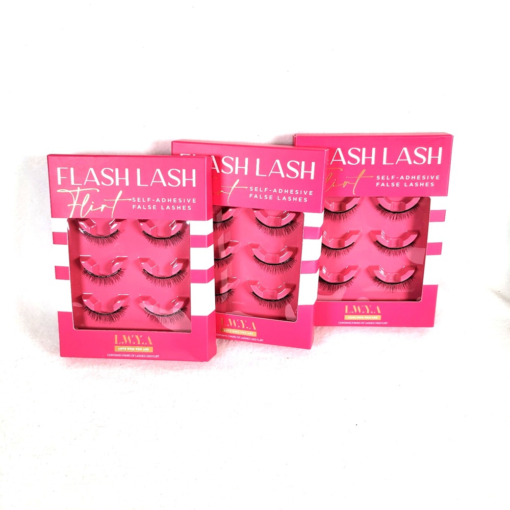 LWYA by Kim Gravel Bundle Flash Lash Self-Adhesive False Lash Trio 003 Flirt